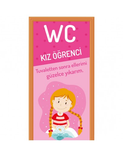 Kız Öğrenci WC Kapı Giydirme